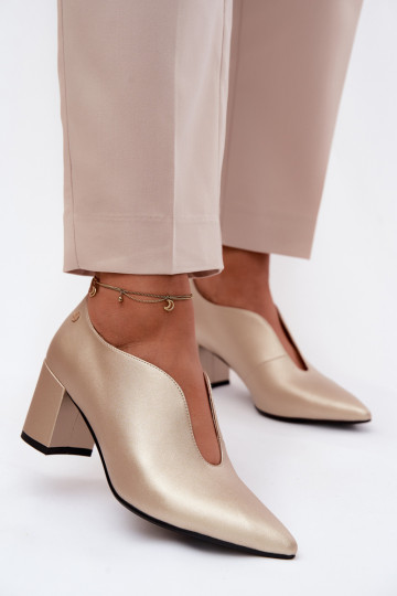 Āda apavi Sieviešu ar papēdi Tā irciejka K7469-26 Zelta krāsas 2