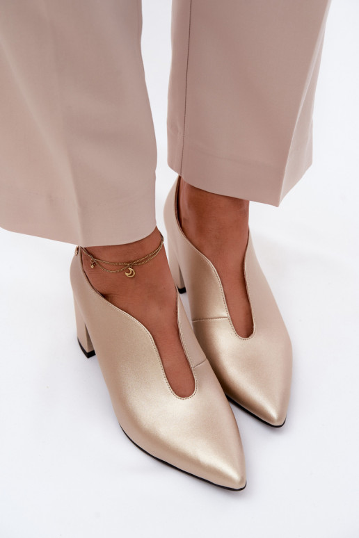 Āda apavi Sieviešu ar papēdi Tā irciejka K7469-26 Zelta krāsas