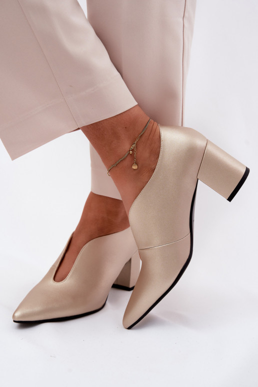 Āda apavi Sieviešu ar papēdi Tā irciejka K7469-26 Zelta krāsas