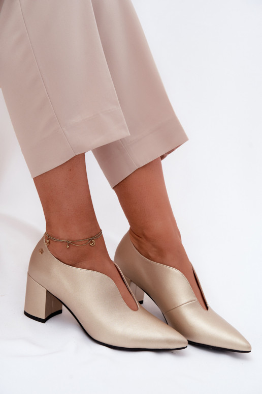 Āda apavi Sieviešu ar papēdi Tā irciejka K7469-26 Zelta krāsas