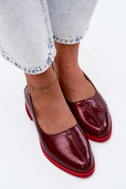 Lakuotas balerīnas Tai turiciejka K7463-23 bordo