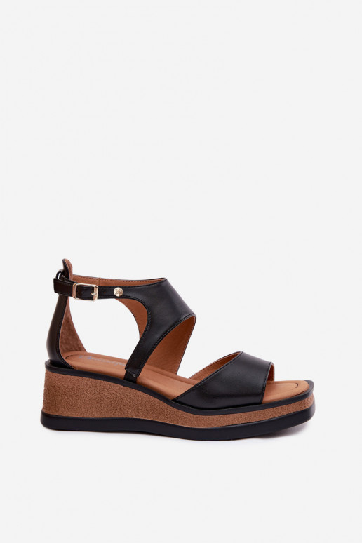 Platformas sandales Tai turiciejka K7471-01 melnā krāsā