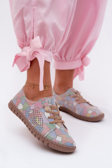 Rakstaina Ažūrs apavi SieviešuIeslēgtsturalnego zamšādasu Dažādu krāsu Belessa