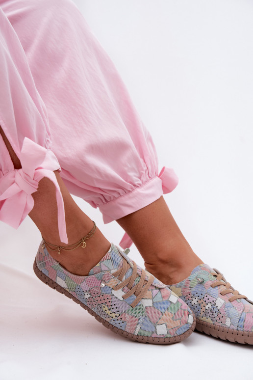 Rakstaina Ažūrs apavi SieviešuIeslēgtsturalnego zamšādasu Dažādu krāsu Belessa