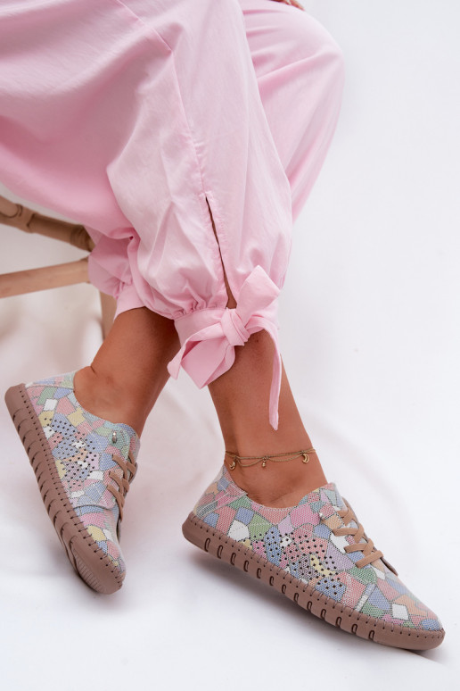 Rakstaina Ažūrs apavi SieviešuIeslēgtsturalnego zamšādasu Dažādu krāsu Belessa