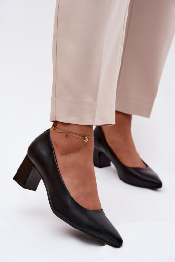 Kurpes ar papēdi Sergio Leone PB413 melnas krāsas 2