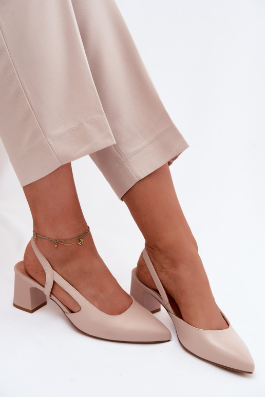 Sieviešu basenes ar papēdi Sergio Leone SK472 KremoIny rozā krāsa