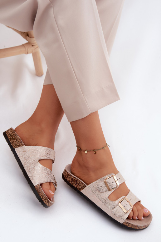 sieviešu čības ar sprādzēm Zelta krāsas Dobby