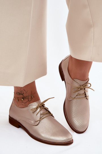 Āda apavi Sieviešu Eleganta stila šņorējami Zazoo 4238 Zelta krāsas 2