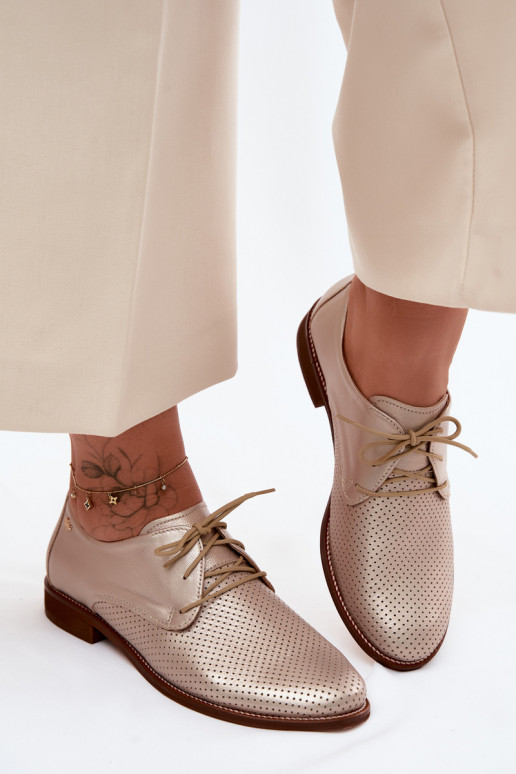 Āda apavi Sieviešu Eleganta stila šņorējami Zazoo 4238 Zelta krāsas