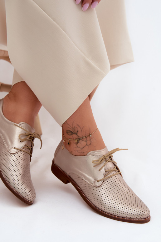 Āda apavi Sieviešu Eleganta stila šņorējami Zazoo 4238 Zelta krāsas