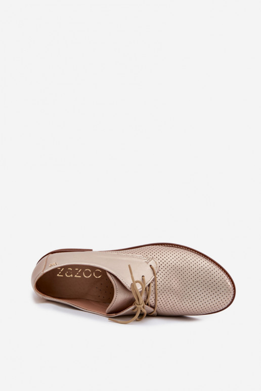 Āda apavi Sieviešu Eleganta stila šņorējami Zazoo 4238 Zelta krāsas