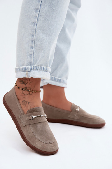 Mokasīni Barefoot zamšādas Zazoo 322 Cappuccino