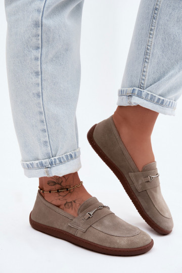 Mokasīni Barefoot zamšādas Zazoo 322 Cappuccino 2