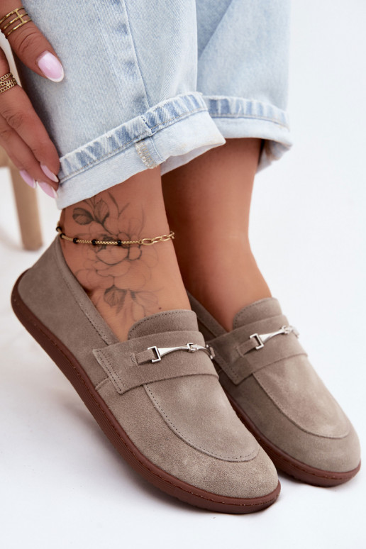 Kapučīna krāsas zamša mokasīni Barefoot Zazoo 322