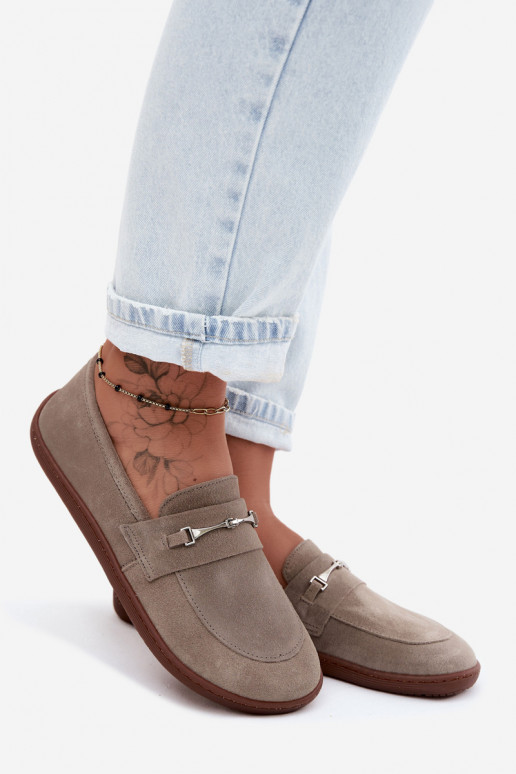 Mokasīni Barefoot zamšādas Zazoo 322 Cappuccino