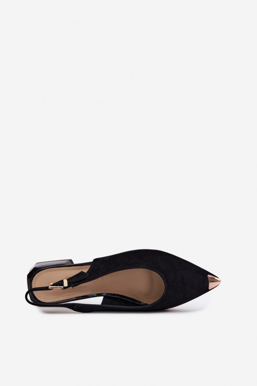 Āda Zamšādas basenes Uz Zema Papēža D&A CR61-3050 melnas krāsas