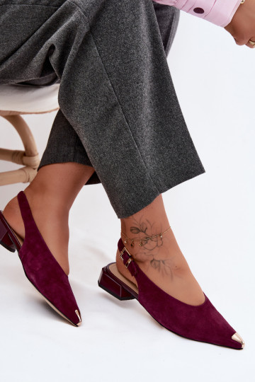 Āda Zamšādas basenes Uz Zema Papēža D&A CR61-3050 bordo krāsas