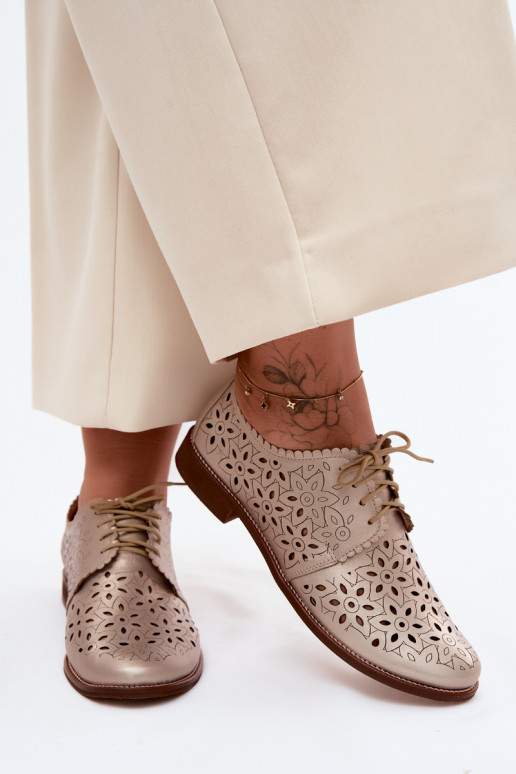 Āda apavi Sieviešu Ažūrs ar platiem papēžiem Zazoo 4156 Zelta krāsas