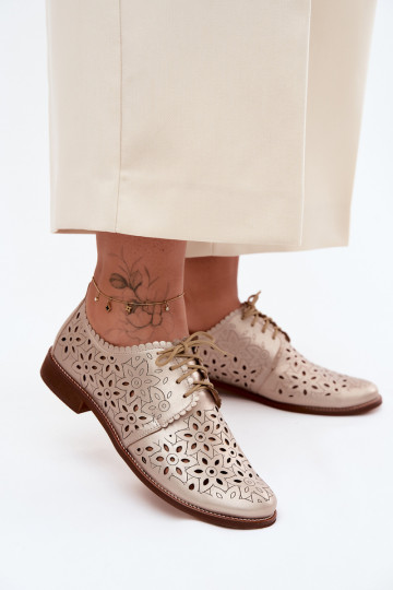 Āda apavi Sieviešu Ažūrs ar platiem papēžiem Zazoo 4156 Zelta krāsas 2