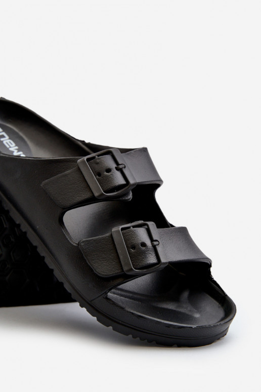 Čības vīriešiem Gaisma Vieglas čības uz pirksta ar sprādzēm melnas krāsas Avatara