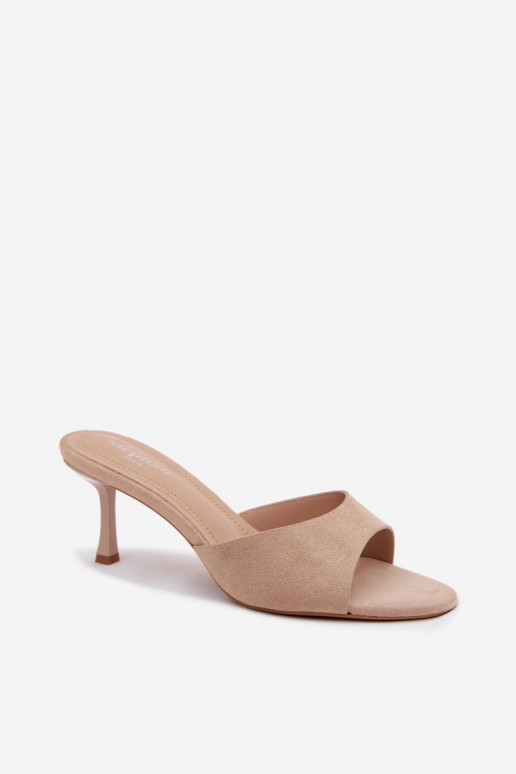 ČībasImitacji zamšādasu ar papēdi smilšu krāsas Melissea