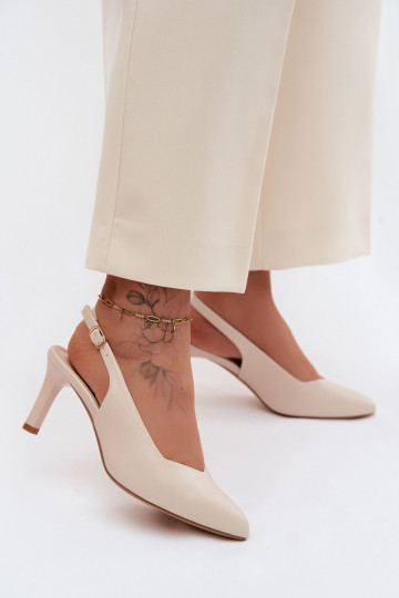 Sieviešu basenes Ieslēgts Smukłym Obcasie Sergio Leone SK158 smilšu krāsas 2