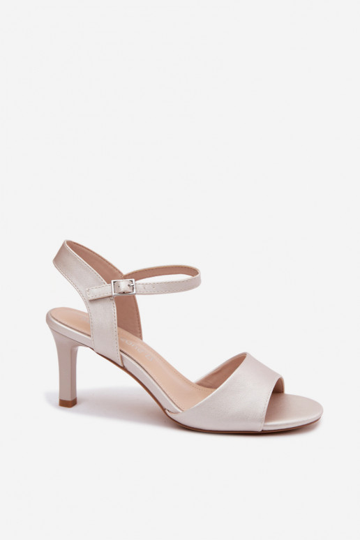 Sieviešu basenes Ieslēgts Smukłym Obcasie Sergio Leone SK347 Sudraba krāsas