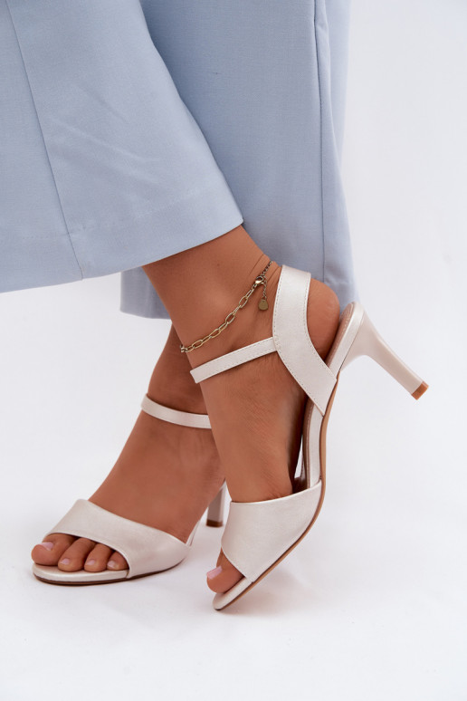 Sieviešu basenes Ieslēgts Smukłym Obcasie Sergio Leone SK347 Sudraba krāsas