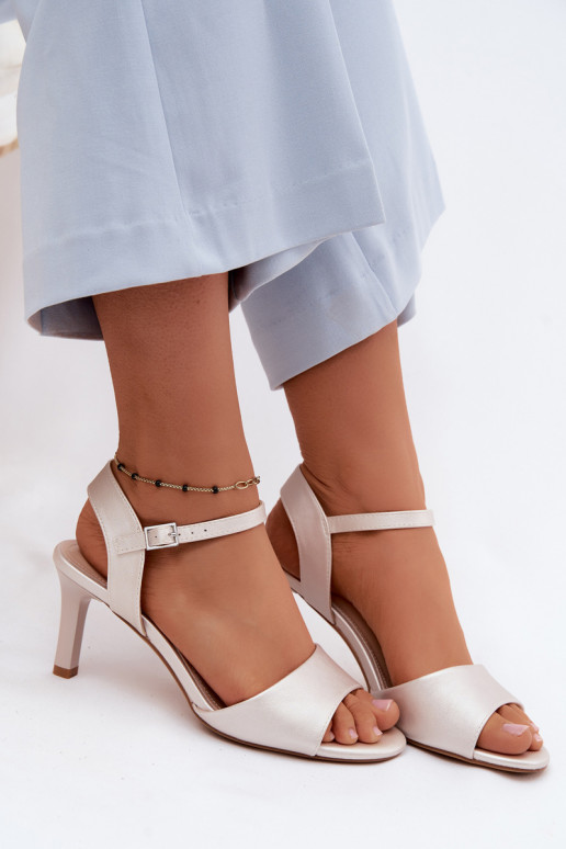 Sieviešu basenes Ieslēgts Smukłym Obcasie Sergio Leone SK347 Sudraba krāsas