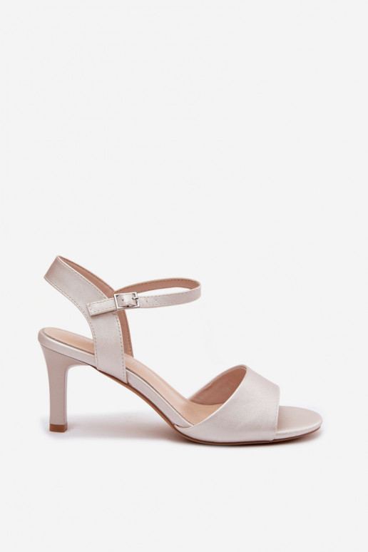 Sieviešu basenes Ieslēgts Smukłym Obcasie Sergio Leone SK347 Sudraba krāsas