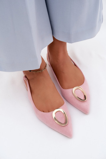 Sieviešu basenes ar platiem papēžiem ar ornamentiem Rozā krāsas Sparkle 2