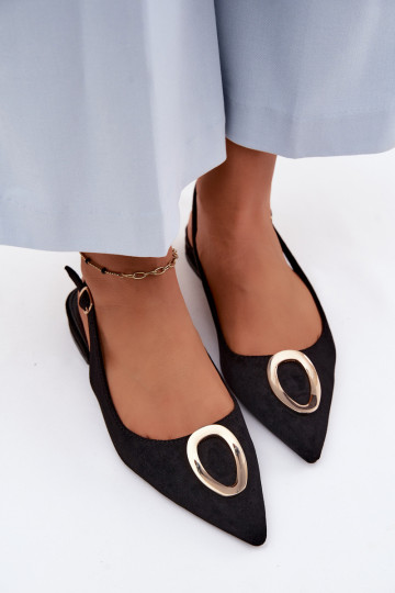 Sieviešu basenes ar platiem papēžiem ar ornamentiem melnas krāsas Sparkle