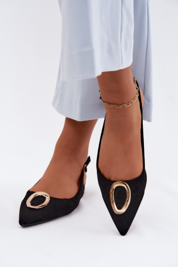 Sieviešu basenes ar platiem papēžiem ar ornamentiem melnas krāsas Sparkle 2