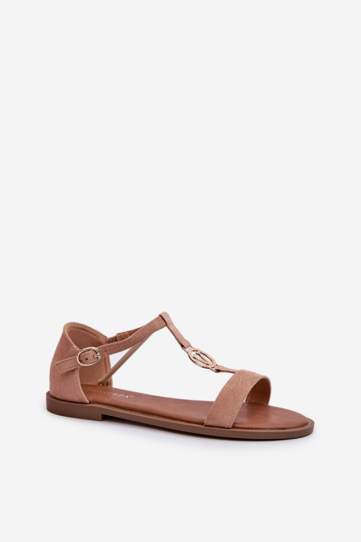 līdzenas zoles basenes Ar zelta rotājumu Vinceza 17321 smilšu krāsas