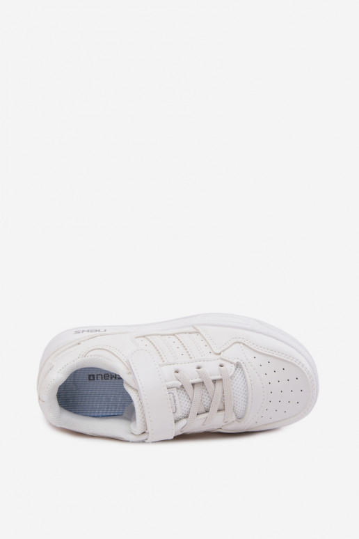 Sneakers modeļa apavi Bērnu apavi ar lipīgām aizdarēm baltas krāsas Neressa