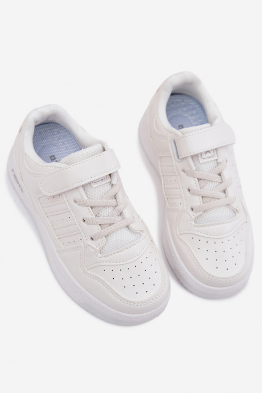 Sneakers modeļa apavi Bērnu apavi ar lipīgām aizdarēm baltas krāsas Neressa