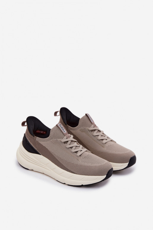 sporta apavi vīriešiem Auduma Sneakers modeļa apavi Paslīdēt uz ar platformu Kobbo 102421 smilšu krāsas