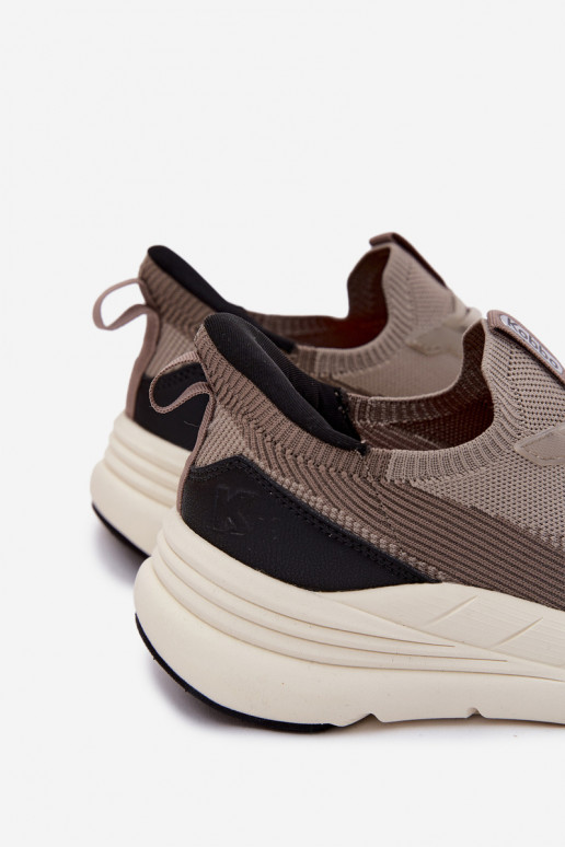 sporta apavi vīriešiem Auduma Sneakers modeļa apavi Paslīdēt uz ar platformu Kobbo 102421 smilšu krāsas