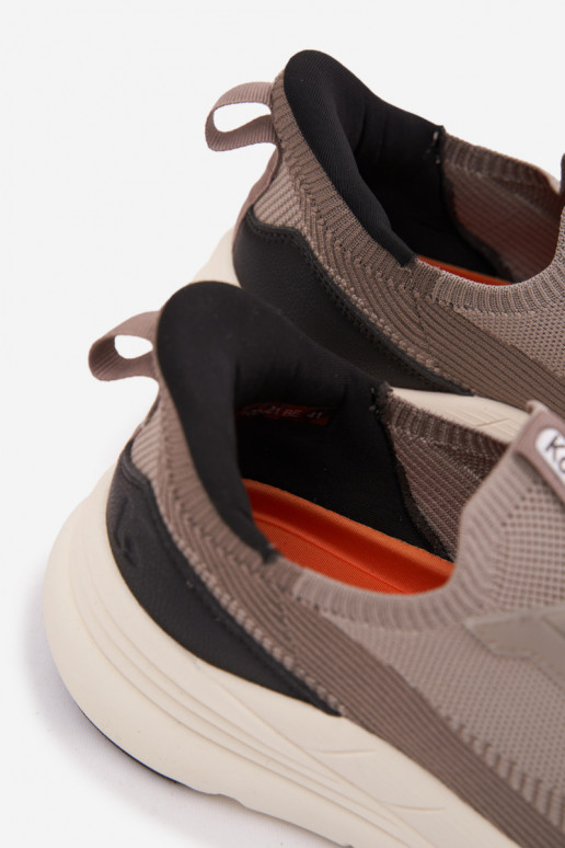 sporta apavi vīriešiem Auduma Sneakers modeļa apavi Paslīdēt uz ar platformu Kobbo 102421 smilšu krāsas