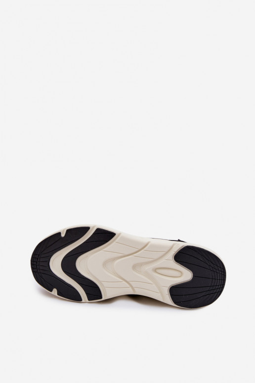 sporta apavi vīriešiem Auduma Sneakers modeļa apavi Paslīdēt uz ar platformu Kobbo 102421 melnas krāsas