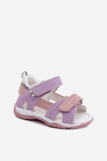 Bartek 84409-66 zamšīgas sandales bērniem violetā krāsā