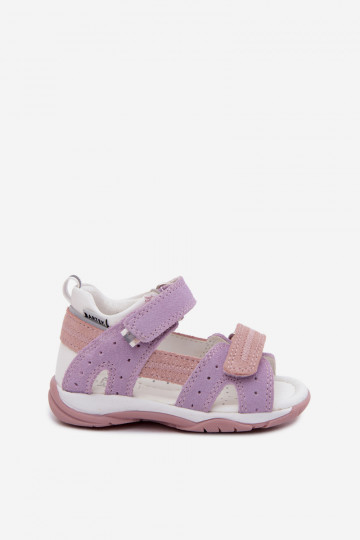 Bartek 84409-66 zamšīgas sandales bērniem violetā krāsā 2