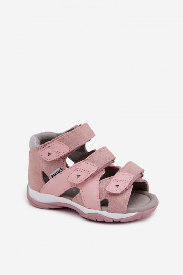 Bartek 84405-85 spīdīgas sandales meitenēm rozā krāsā