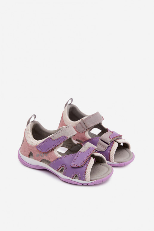 sandales bērniem Āda Bartek 84413-85 Violeta krāsa