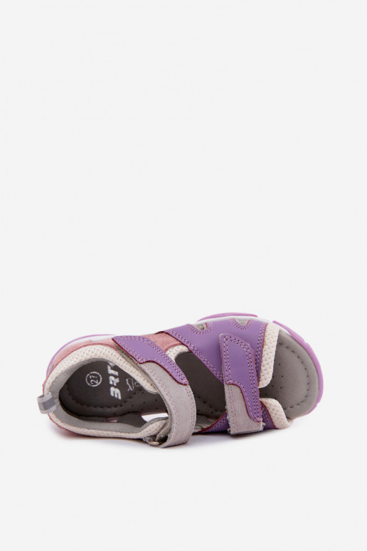 sandales bērniem Āda Bartek 84413-85 Violeta krāsa