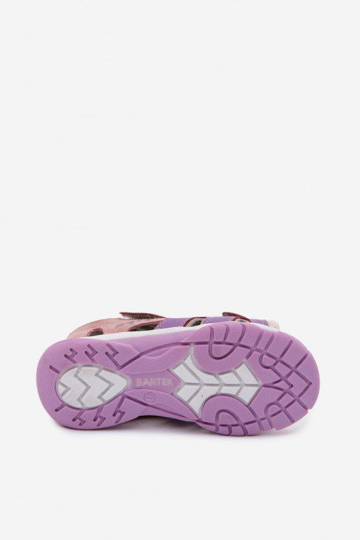 sandales bērniem Āda Bartek 84413-85 Violeta krāsa