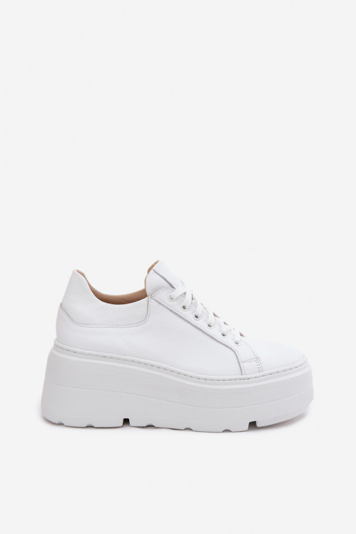 Āda Sneakers modeļa apavi ar platformu Zazoo N1000S3 baltas krāsas