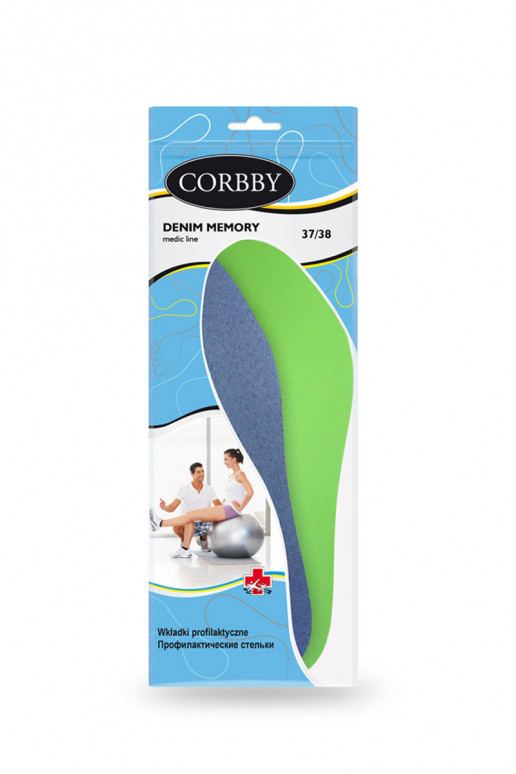 Corbby DENIM MEMORY Leliktņi z pamięcią kształtu stopy