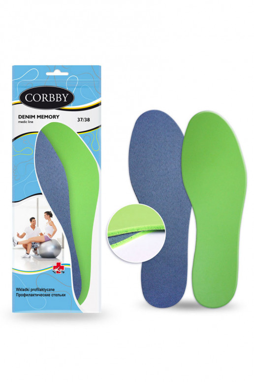 CORBBY DENIM MEMORY ieliktņi ar atmiņas putām